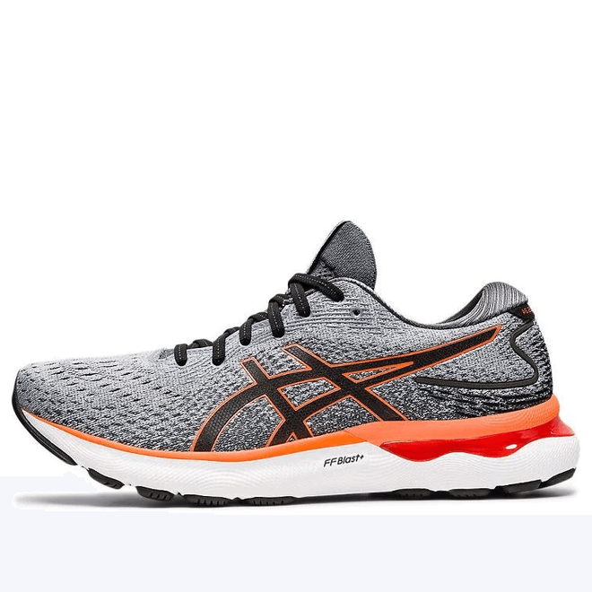 ASICS Gel-Nimbus 24 (2E) Grey Orange Marathon Running 