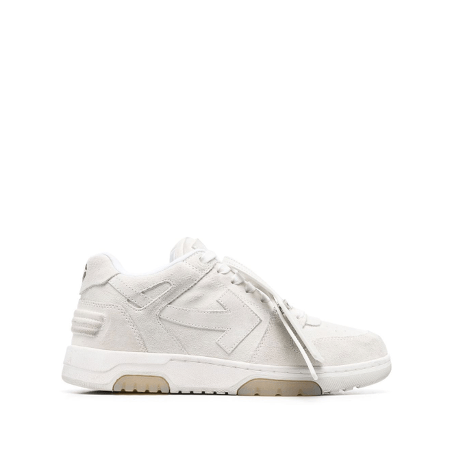 OFF-WHITE Out Of Office OOO Low Tops Vintage Suede Destressed White