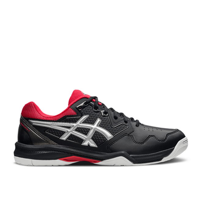 ASICS Gel-Dedicate 7 Black Silver Red Marathon Running 