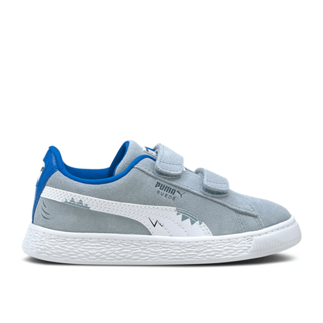 Kids Puma Suede Lil PS Blue White Skate  380733-02