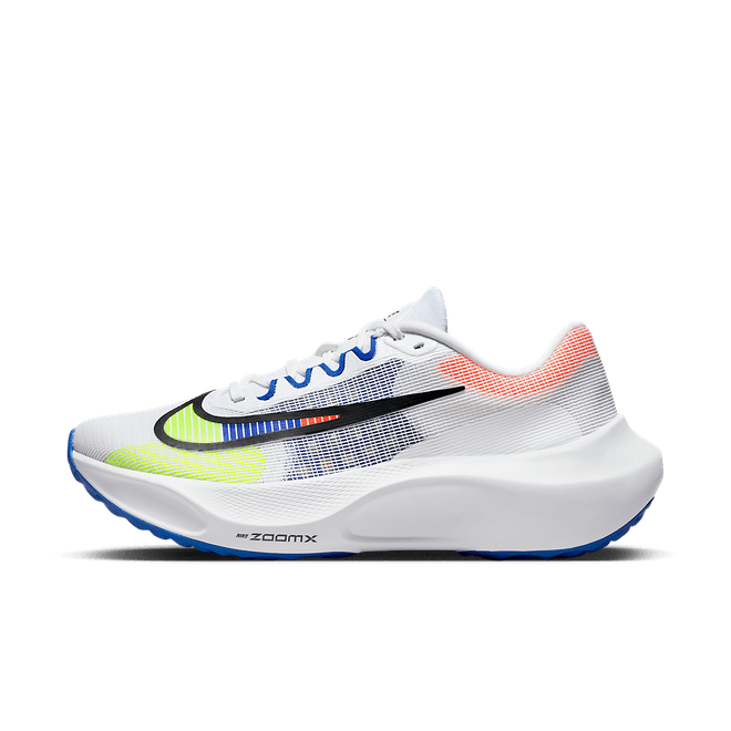 Nike Zoom Fly 5 Prm White Yellow Blue Marathon Running  DX1599-100