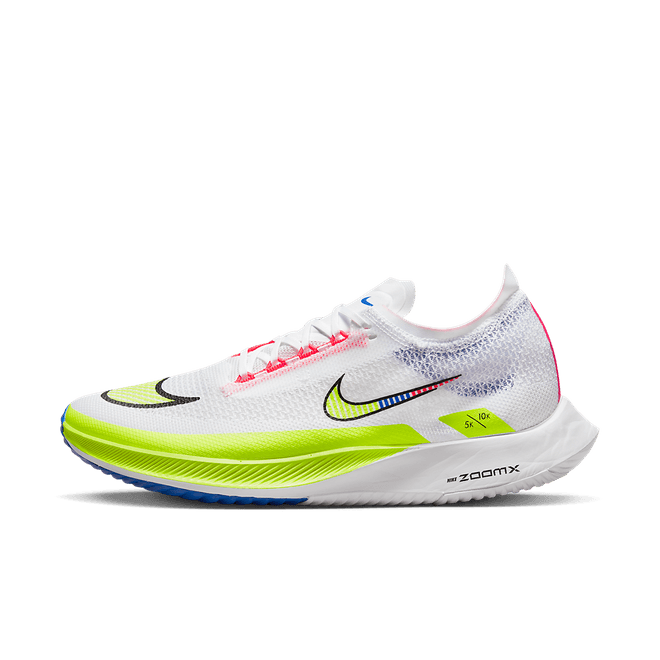 Nike ZoomX Streakfly PRM White Volt Blue Marathon Running 