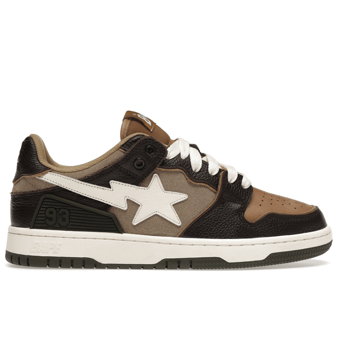 A Bathing Ape Bape SK8 Sta Brown Ivory 1H80-191-013