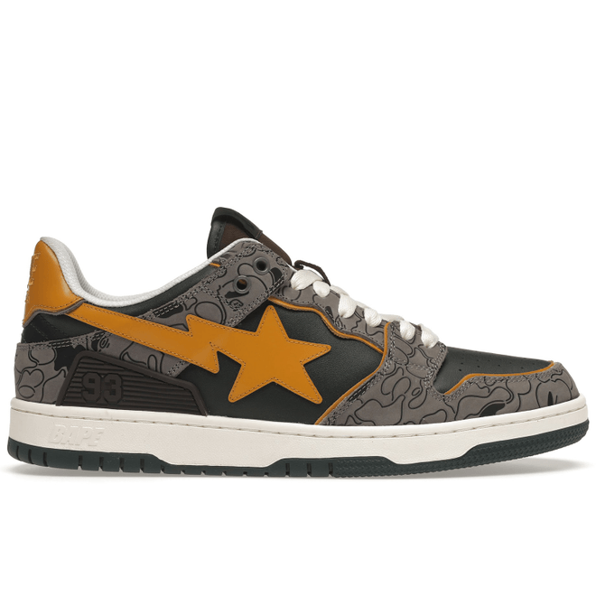 A Bathing Ape Bape SK8 Sta Grey Mustard Yellow 001FWH801007_GRN_A