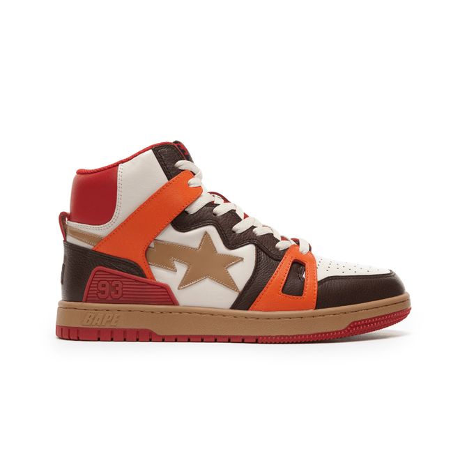 A Bathing Ape Bape Sta 93 Hi Red Orange Light Sand 001FWG701034X