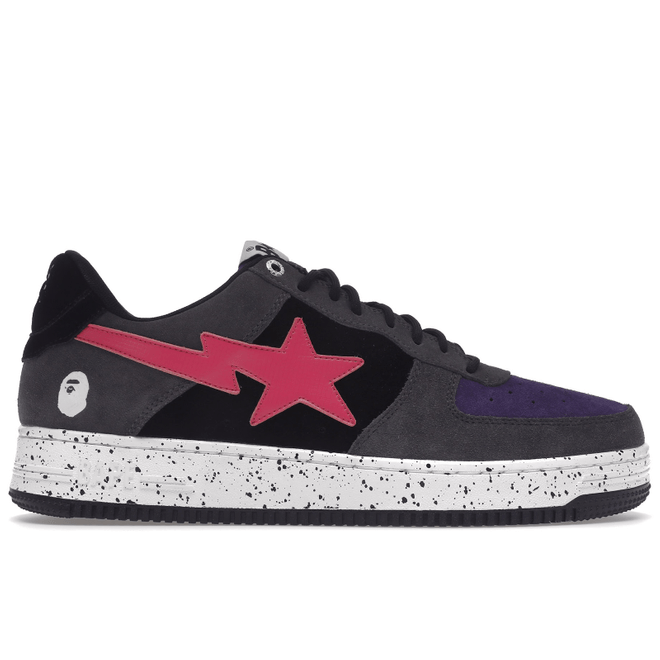 A Bathing Ape Bape Sta Black Grey Pink Suede 1I20-191-008