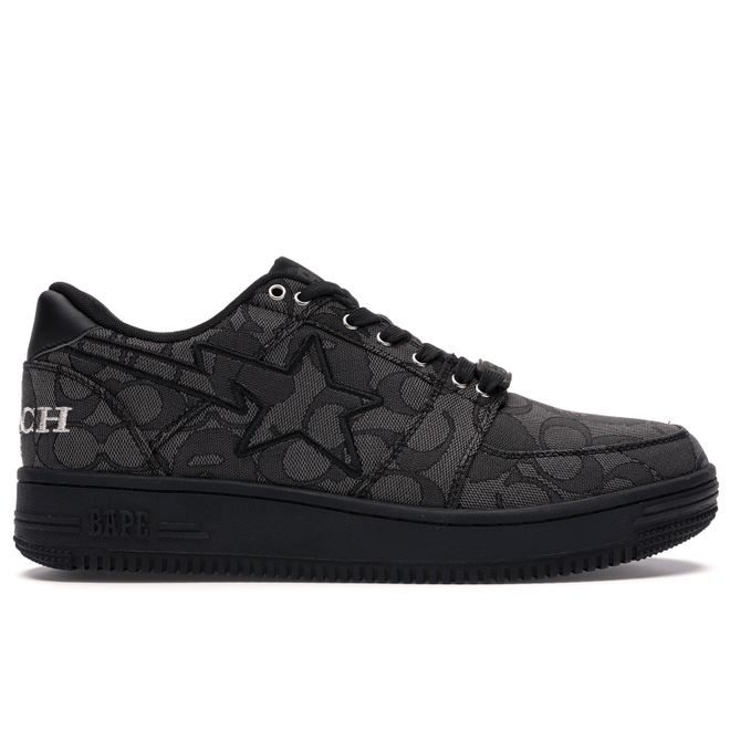 A Bathing Ape Bape Sta Low Coach Black 1G23-291-901