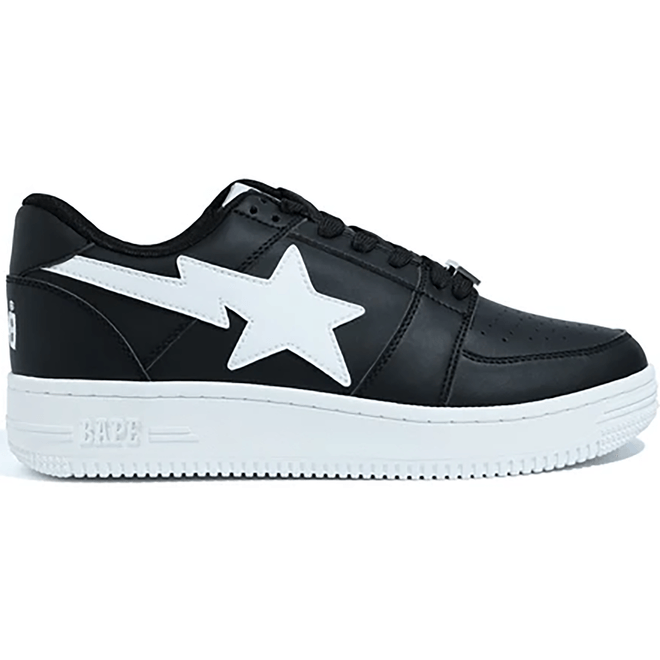 A Bathing Ape Bape Sta Low M1 Black White 001FWG201010X-BLK