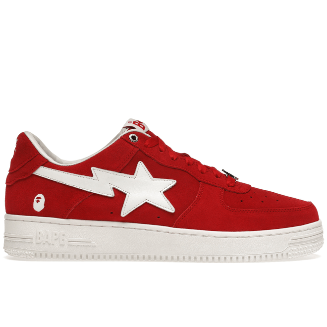 A Bathing Ape Bape Sta Low Red Suede