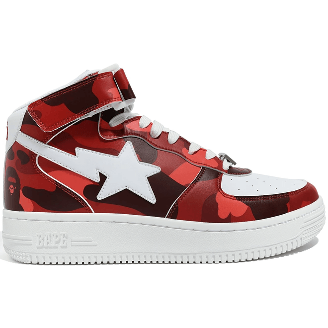 A Bathing Ape Bape Sta Mid Camo Red 1G80191008-RED