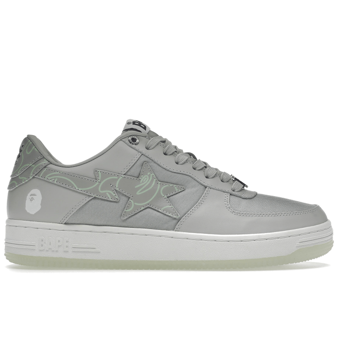 A Bathing Ape Bape Sta Text Code Camo Grey