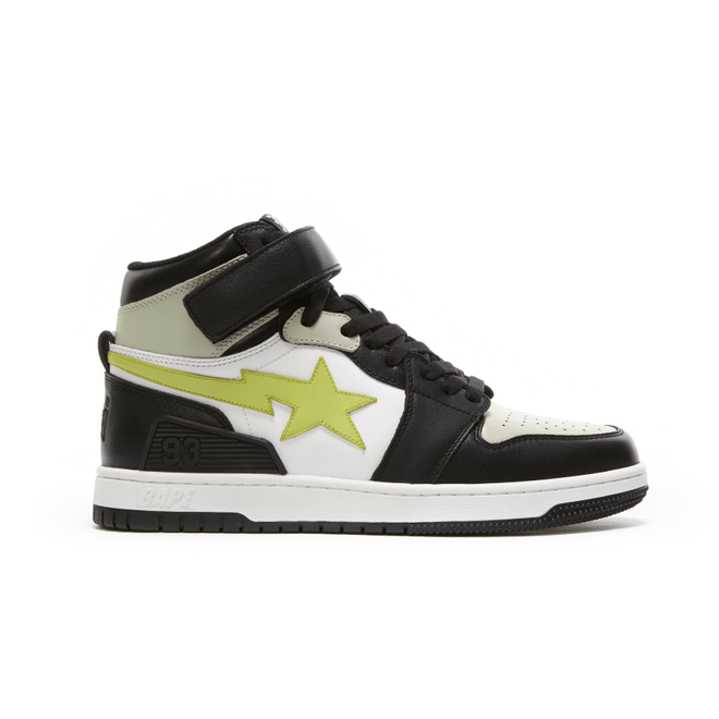 A Bathing Ape Block Sta Hi Black Lime 001FWG701036X