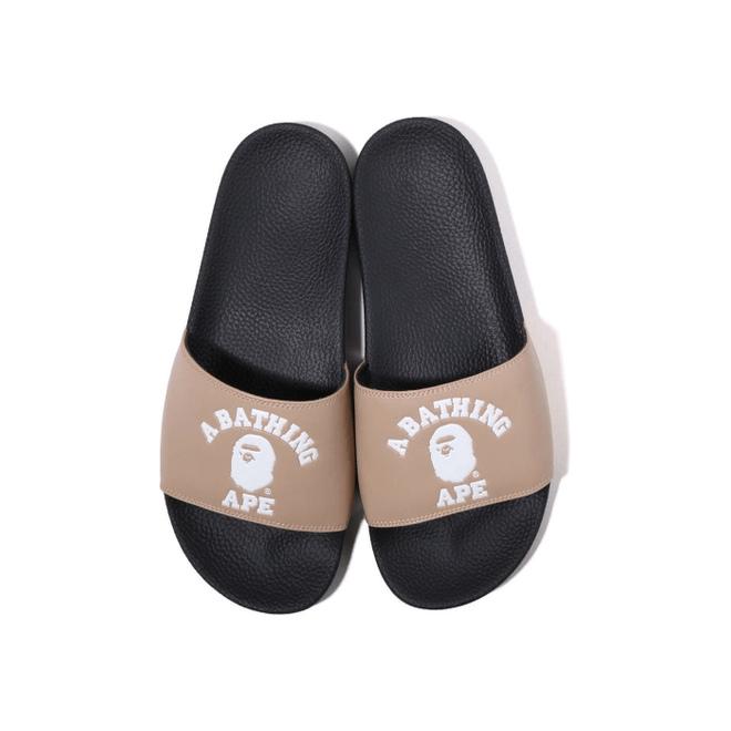 A Bathing Ape College Slide Sandal Online Exclusive Beige (2022) 1I25-191-001