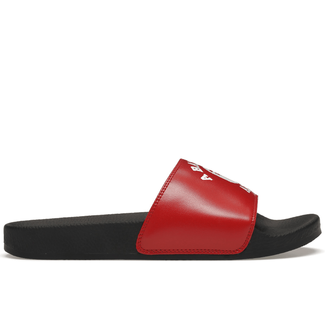 A Bathing Ape College Slide Sandals Red