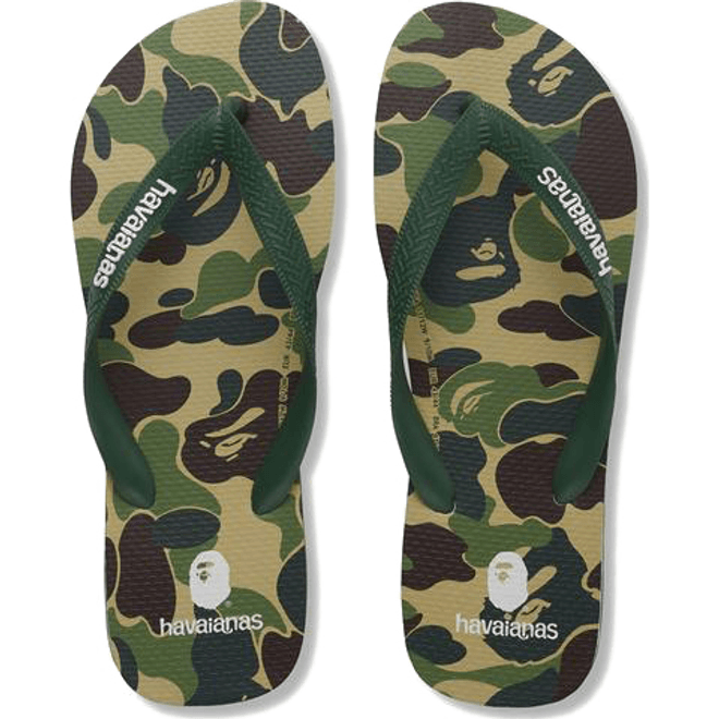 A Bathing Ape Havaianas Green Camo