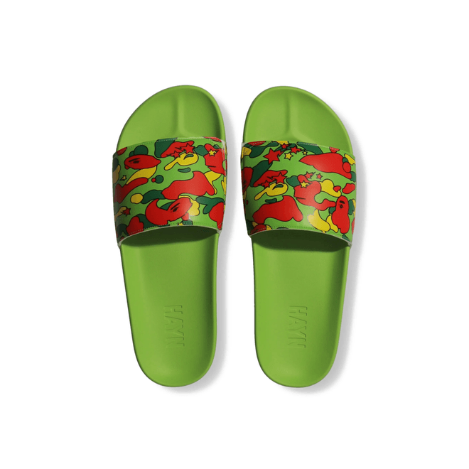 A Bathing Ape Hayn Slide Green Sta Camo