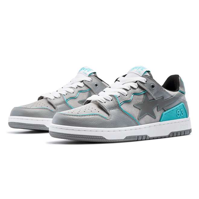 A Bathing Ape Bape SK8 Sta Grey Turquoise