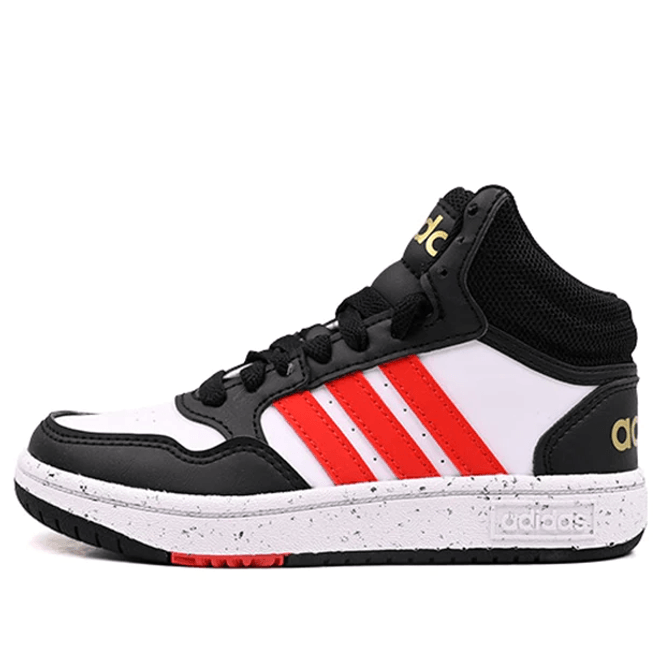 Kids adidas Hoops Mid 3.0 K Black White Red Skate 