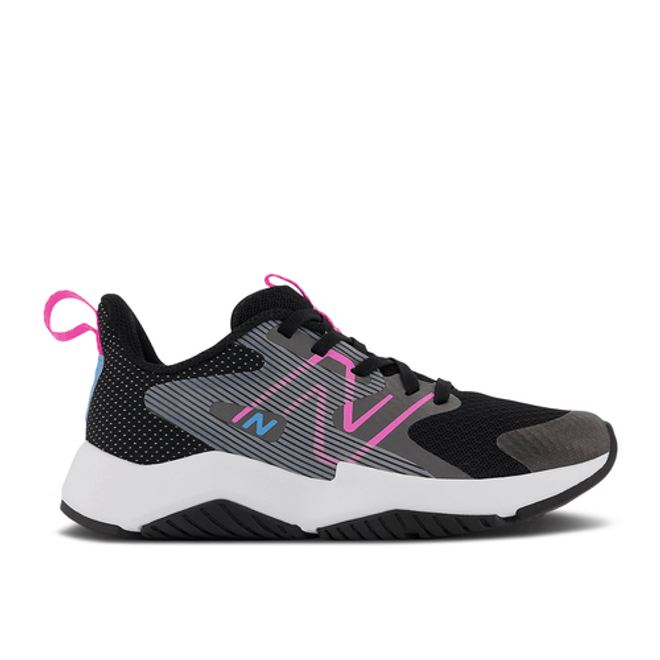 New Balance Rave Run v2 Little Kid X-Wide 'Black Vibrant Pink' PKRAVBP2-XW