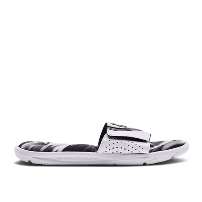 Under Armour Ignite 6 Graphic Strap Slide 'White Black' 3024451-109