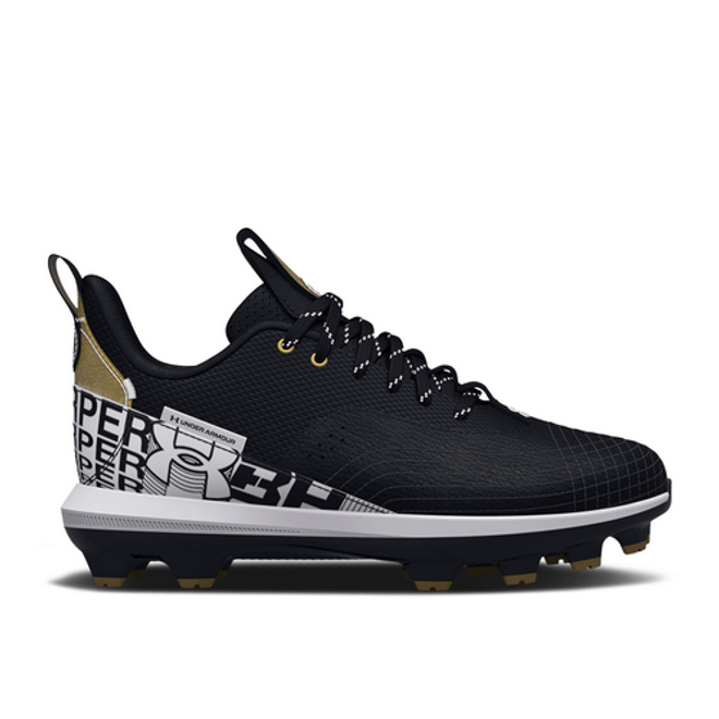 Under Armour Harper 7 Low TPU GS 'Black White Gold' 3025596-001