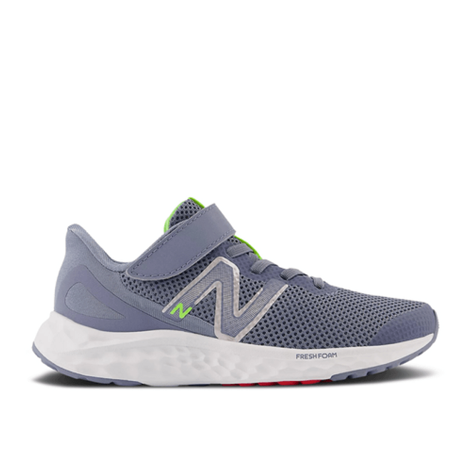 New Balance Fresh Foam Arishi v4 Bungee Lace Little Kid 'Arctic Grey Pixel Green'