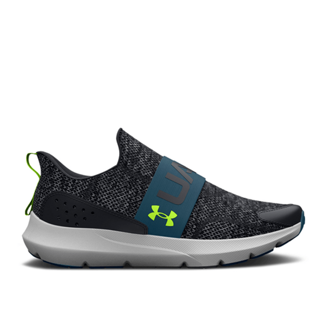 Under Armour Surge 3 Slip GS 'Black Static Blue Lime' 3026528-002