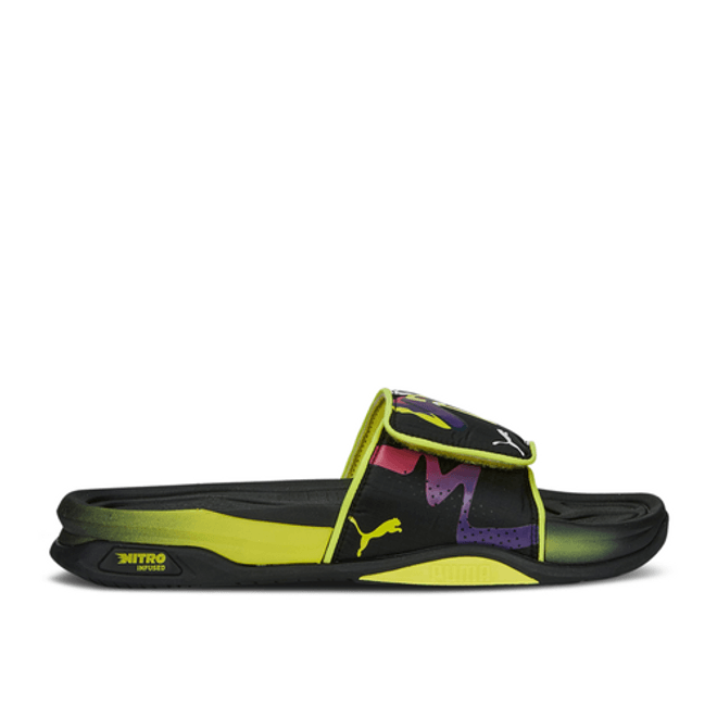 Puma Neymar Jr. x Dream Nitro Slide 'Black Neon Yellow' 392037-01