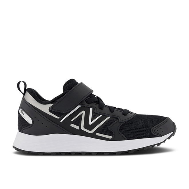 New Balance Fresh Foam 650 Bungee Lace Top Strap Big Kid Wide 'Black Metallic Silver'