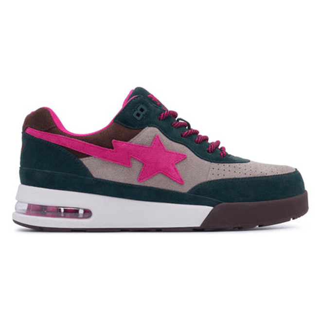 A Bathing Ape Road Sta Premium Suede Dark Green Pink Beige