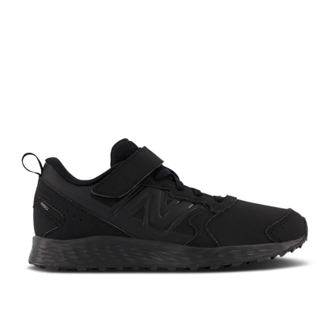 New Balance Fresh Foam 650v1 Bungee Lace Top Strap Big Kid X-Wide 'Triple Black'