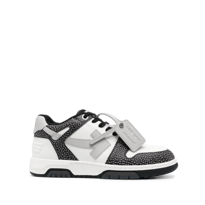 OFF-WHITE Out Of Office OOO Low Tops Black Grey OMIA189S23.LEA009.0109