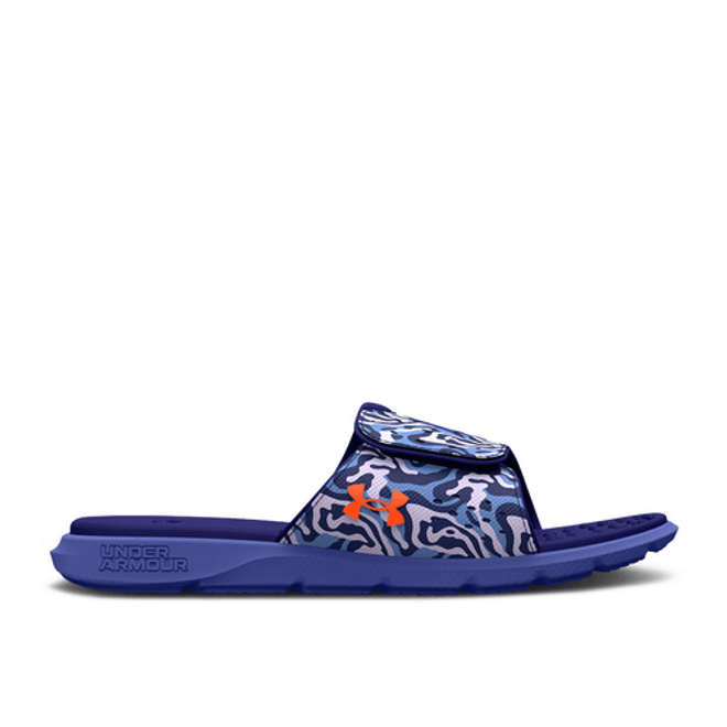 Under Armour Wmns Ignite Pro Graphic Strap Slide 'Baja Blue Camo' 3026028-400