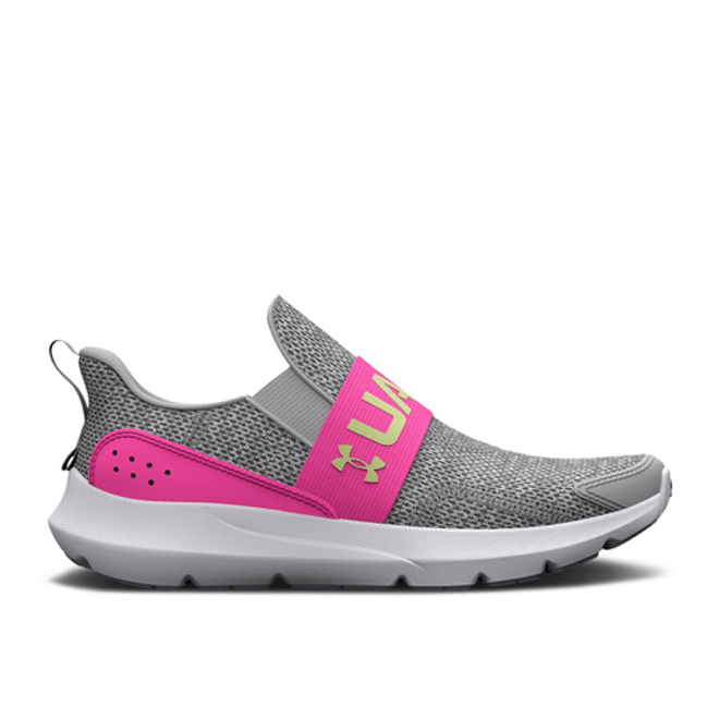 Under Armour Surge 3 Slip PS 'Halo Grey Rebel Pink' 3026532-100