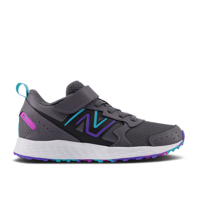 New Balance Fresh Foam 650 Bungee Lace Top Strap Big Kid Wide 'Magnet Electric Indigo' YT650ME1-W