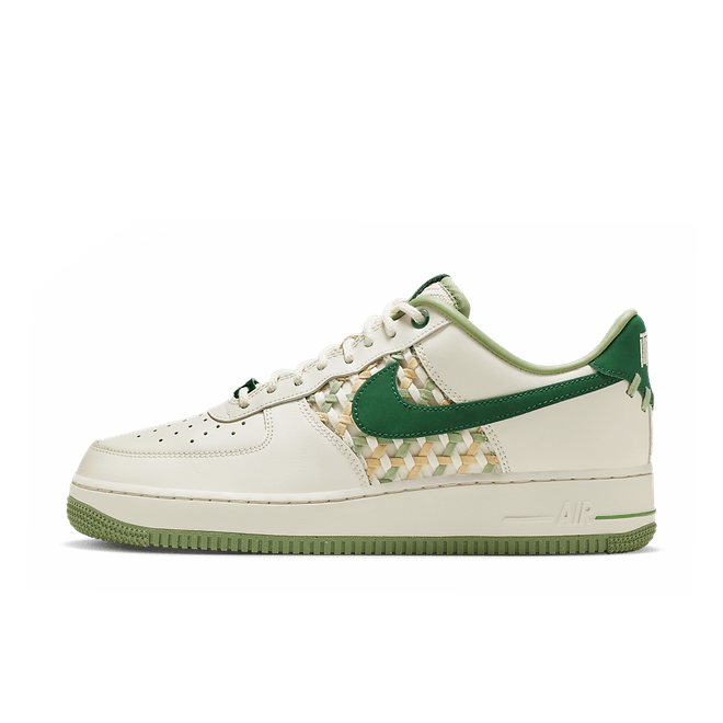 Nike Air Force 1 Low '07 Premium NAI-KE Bamboo Weave Sail Gorge Green FN0369-100