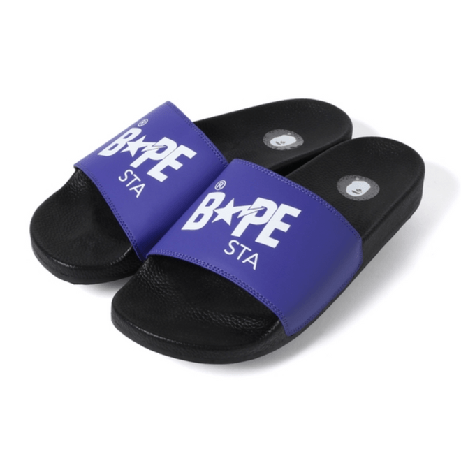 A Bathing Ape Bape Sta Slide Black Purple BPSTASLD-PUR