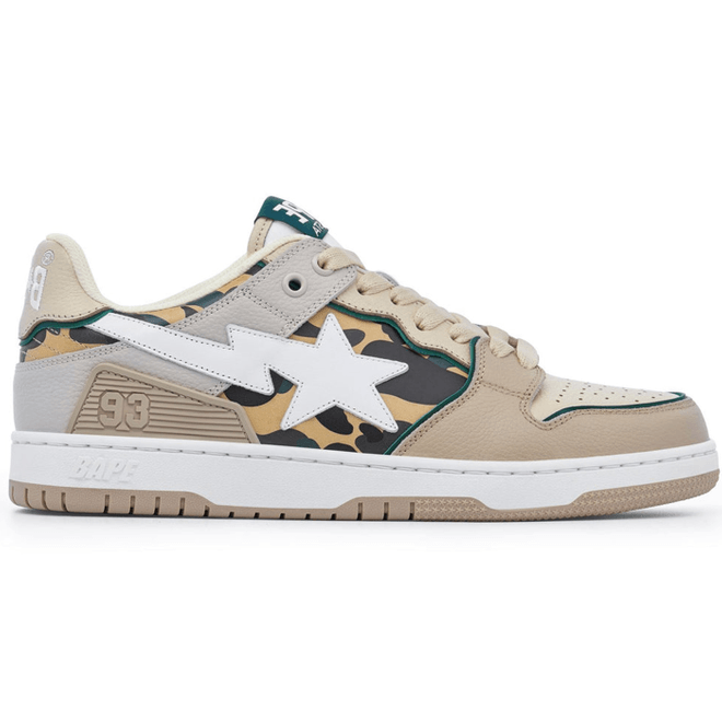 A Bathing Ape Sk8 Sta Beige Yellow Camo 1J30-191-026-BEI/001FWJ301026-BEI/001FWJ302026-BEI