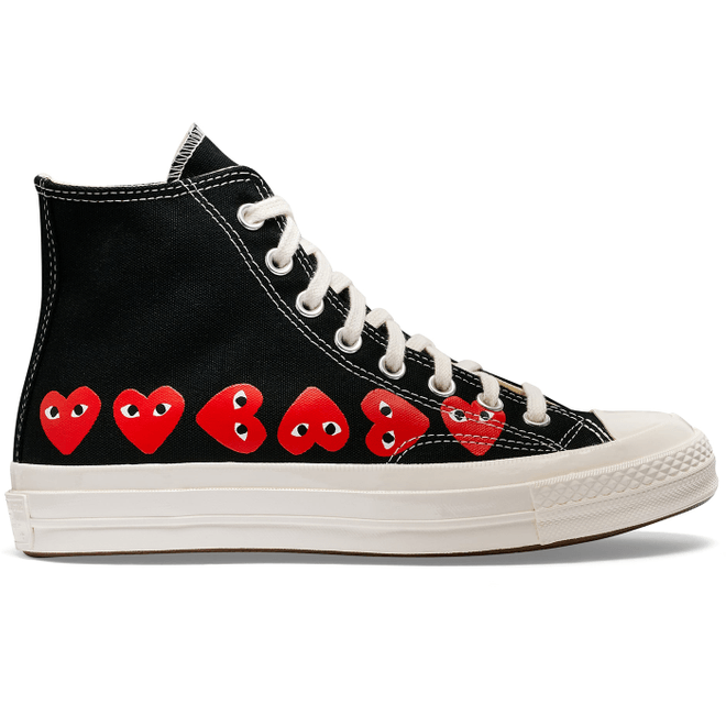 Converse Chuck Taylor All Star 70 Hi Comme des Garcons PLAY Multi-Heart Black A08147C/AZ-K127-001-1