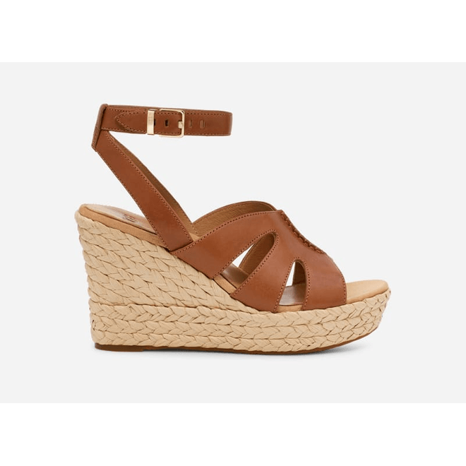 UGG Careena Wedge Sandal Women Brown 1128251-CLTHR