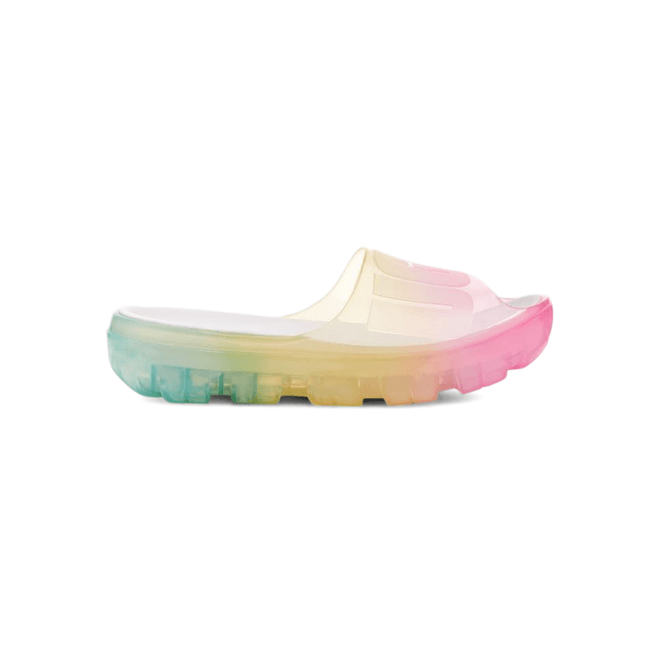 UGG Jella Clear Watercolors Slide Women Rainbow Blend