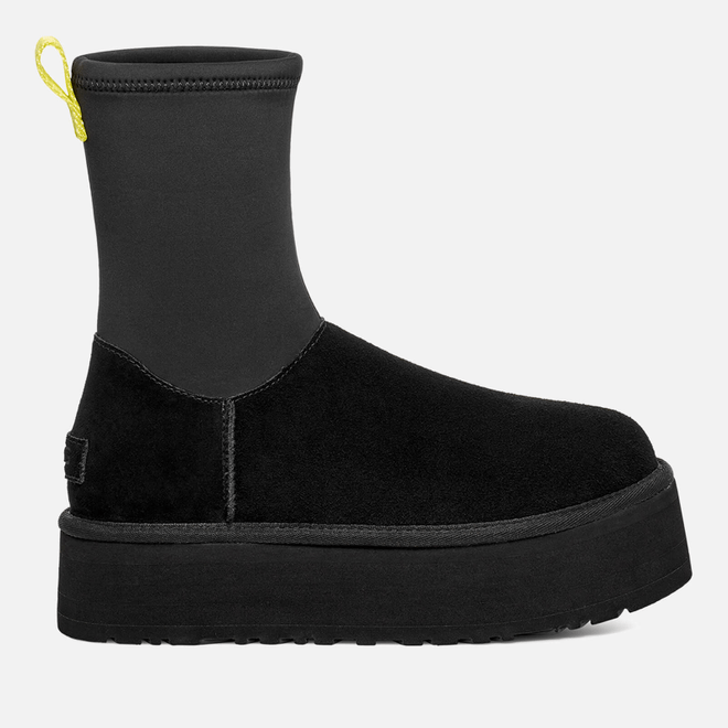 UGG Classic Dipper Suede and Neoprene Boots Black