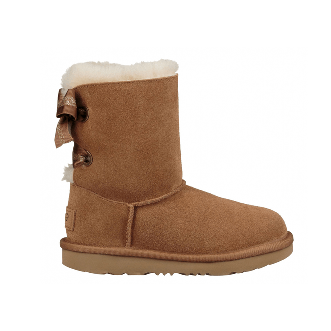 UGG Bailey Bow II Boot Customizable Ribbon Chestnut (Kids)