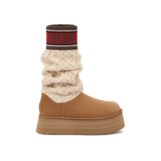 UGG Classic Sweater Letter Boot Chestnut (Women's)