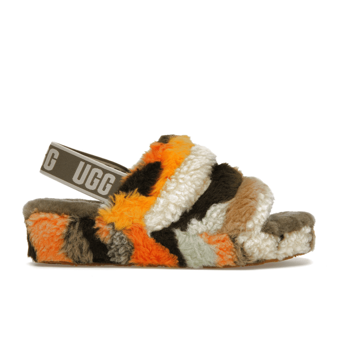 UGG Fluff Yeah Cali Collage Slide Olive (Women's) 1118164-OLV