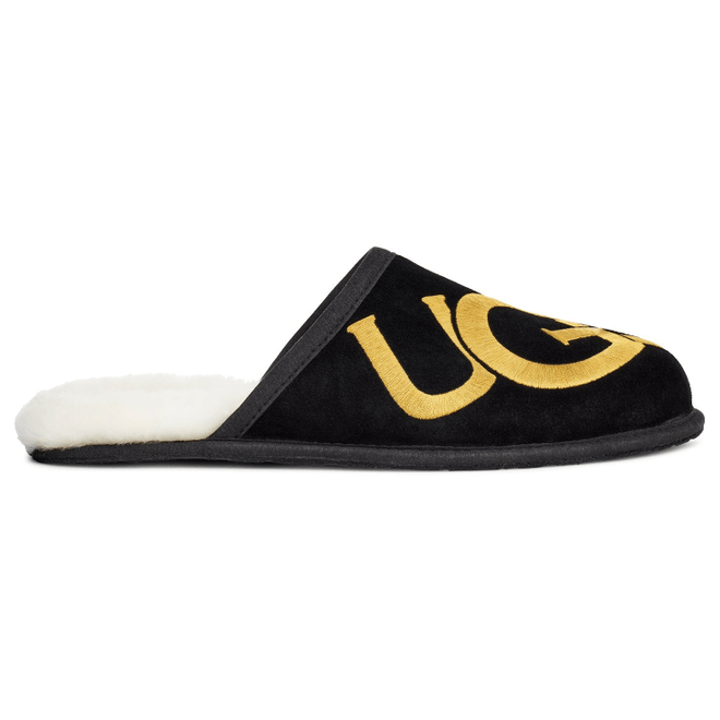 UGG Scuff Logo Slipper Black Gold