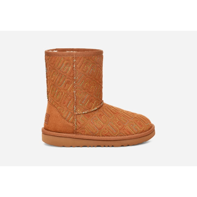 UGG Classic II Graphic Stitch Boot Kids Brown 1112383K-CHE