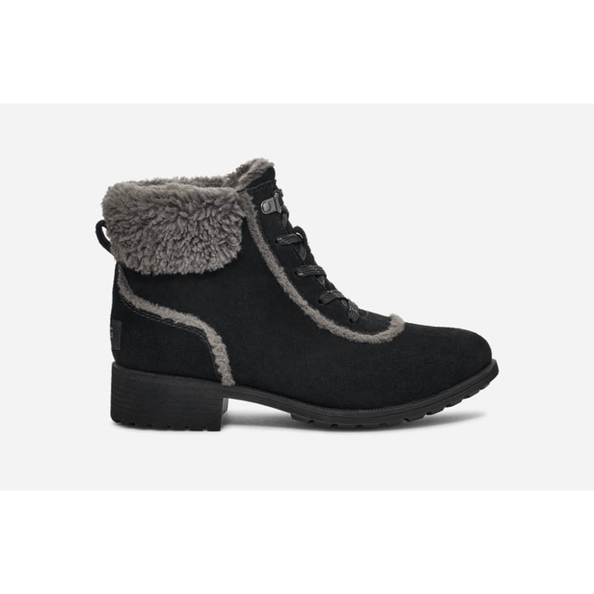 UGG Bodie Fur Lace Boot Black