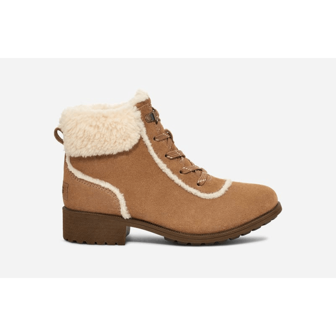 UGG Bodie Fur Lace Boot Brown