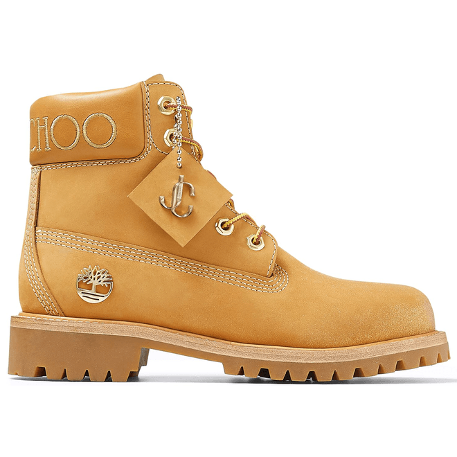 Timberland 6" Boot Jimmy Choo Premium Wheat Gold Glitter (Women's) TB0A2EUZ2311